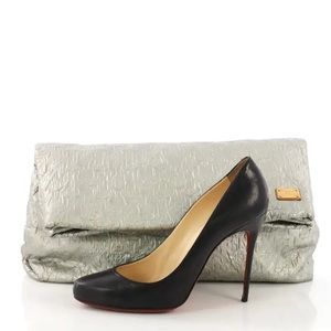 Louis Vuitton Metallic Jacquard Textile GM Clutch